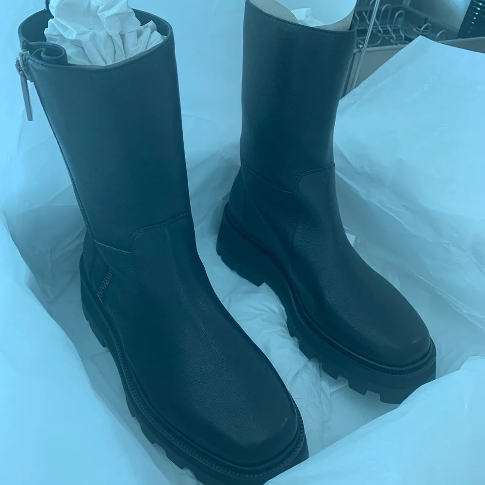 SOLD! Brand new jimmy choos Bayu leather boots size 40 1/2 - Picture 1 of 7
